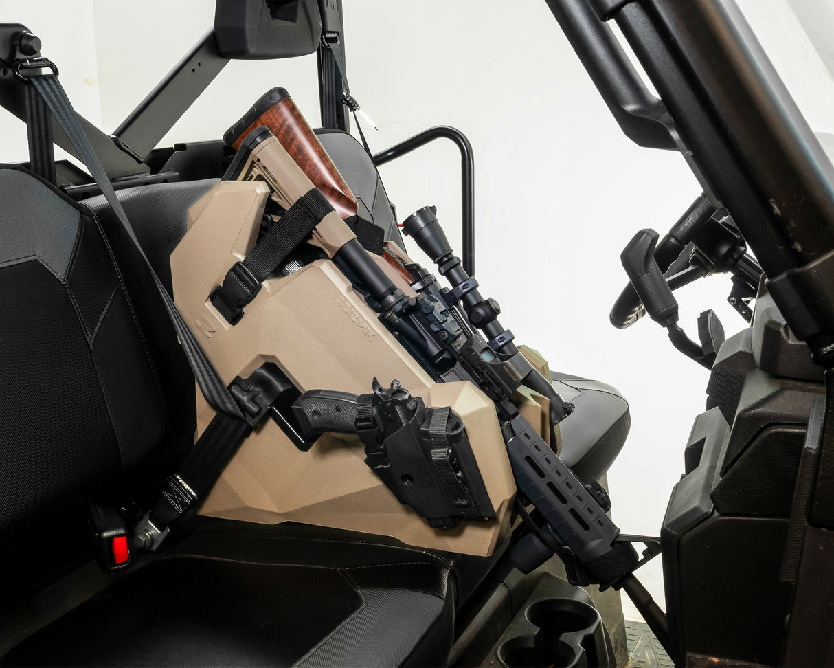 SEIZMIK Icos 2 In-Cab Gun Holder for UTV with AR, Pistol & Magazine Storage - Fits Most Side-by-Side Vehicles