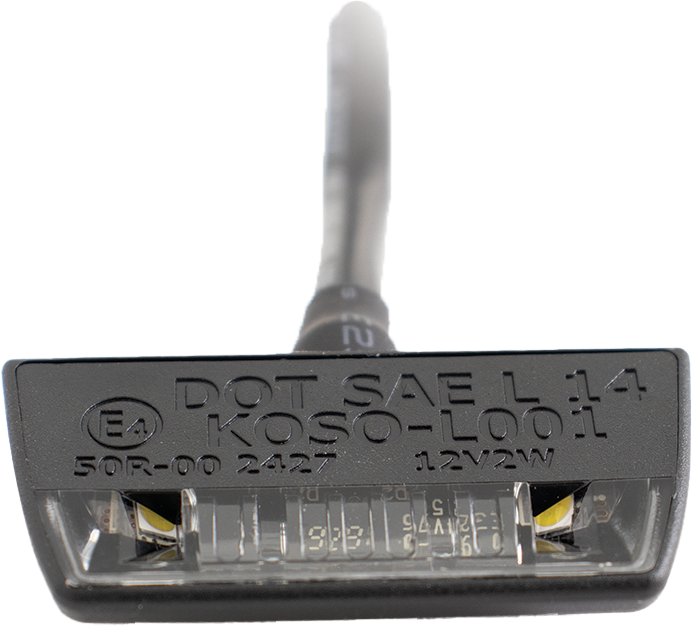 KOSO HD008000 LED License Plate Light for Motorcycles, Compact and Easy to Install