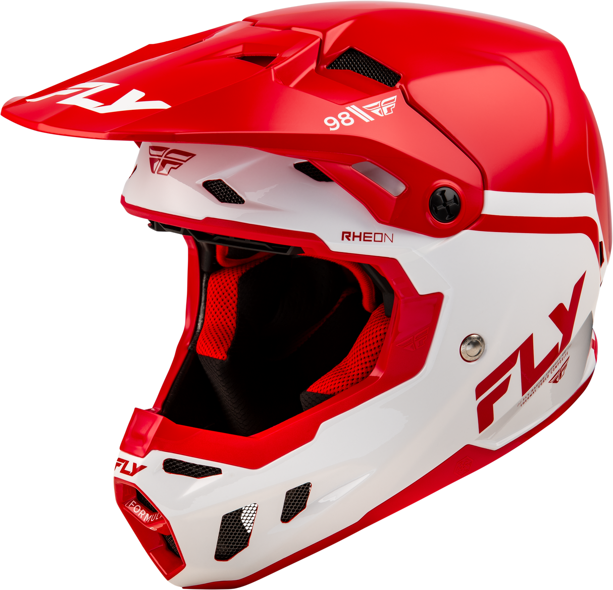 Fly Racing Formula CC Objective Helmet - Red/White, XL for Motocross and Off-Road Vehicles