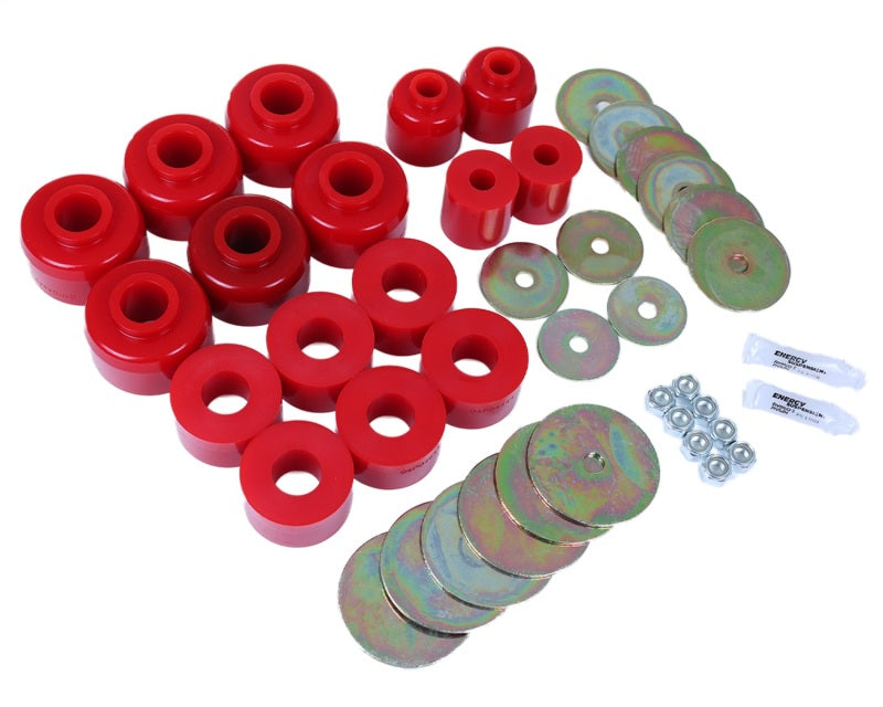 Energy Suspension Hyper-Flex Red Body Mount Bushing Set for Toyota 4Runner, FJ Cruiser, and Land Cruiser (Part #8.4114R)