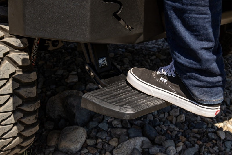 AMP Research BedStep for 2018-2019 Jeep Wrangler JL – Retractable Rear Bumper Access Step in Black