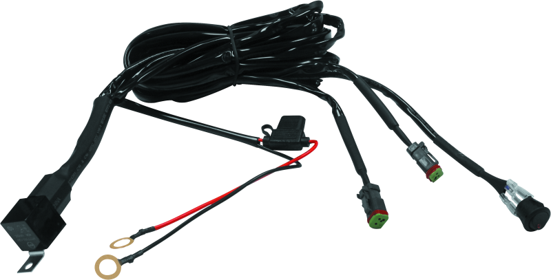 DragonFire Racing Extreme LED Light Bar Wiring Harness with Switch and Fuse/Relay - Part 521487