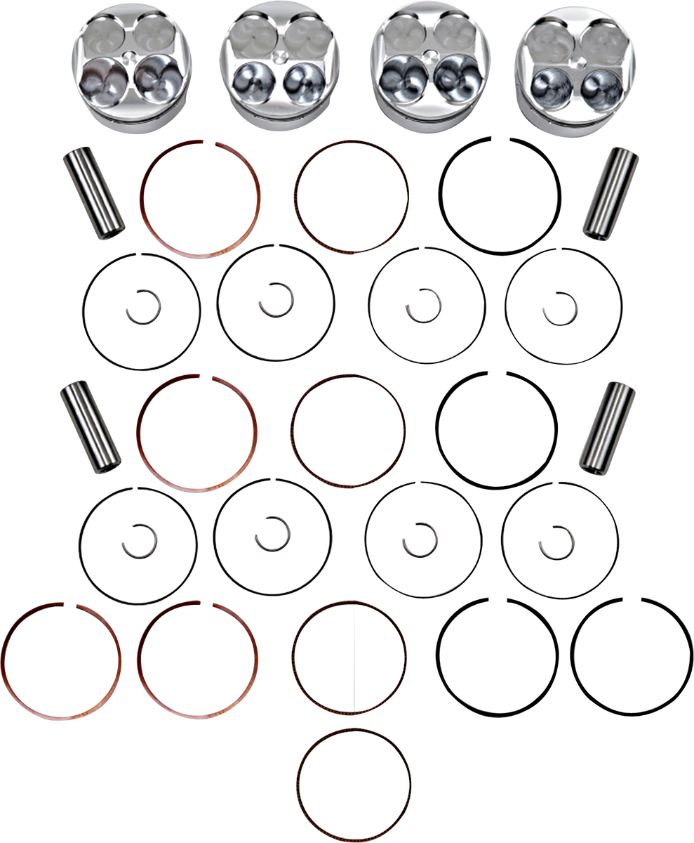 JE PISTONS Piston Kit - 67.00 mm - 13.5:1 CR - Honda 144538