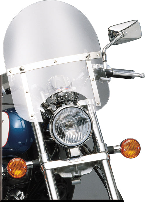 Slipstreamer HD-0 Clear Windshield for Harley-Davidson Motorcycles – 15 Inch Height, 14.5 Inch Width with Quick-Release Mounting