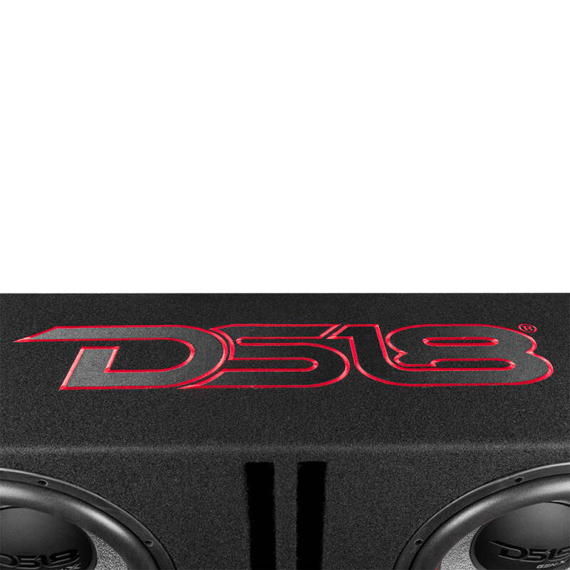 DS18 GEN-X212LD Dual 12-inch Loaded Ported Enclosure with 900 Watts RMS for Car Audio Systems