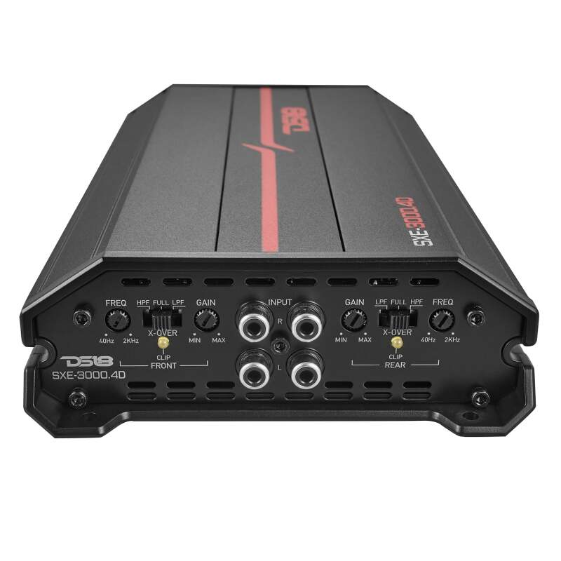 DS18 SXE-3000.4D/BK 4-Channel Class D Amplifier for Car Audio Systems – Fits Most 4-Ohm Vehicles