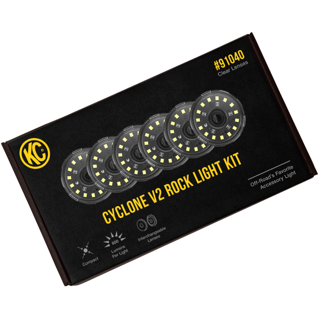 Cyclone V2 LED 6-Light Rock Light Kit | KC HiLites