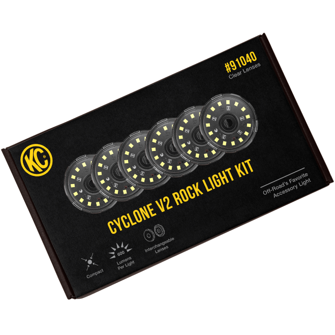 Cyclone V2 LED 6-Light Rock Light Kit | KC HiLites
