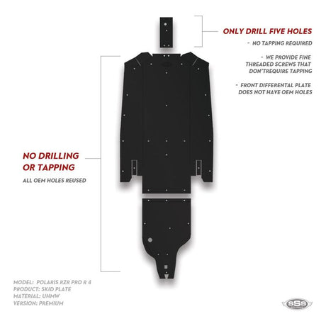 Polaris RZR Pro R 4 Premium UHMW Skid Plate | SSS Off-Road