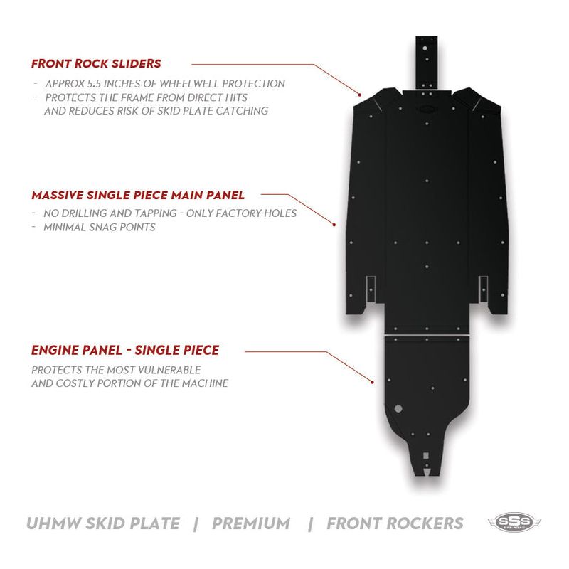 Polaris RZR Pro R 4 Premium UHMW Skid Plate | SSS Off-Road