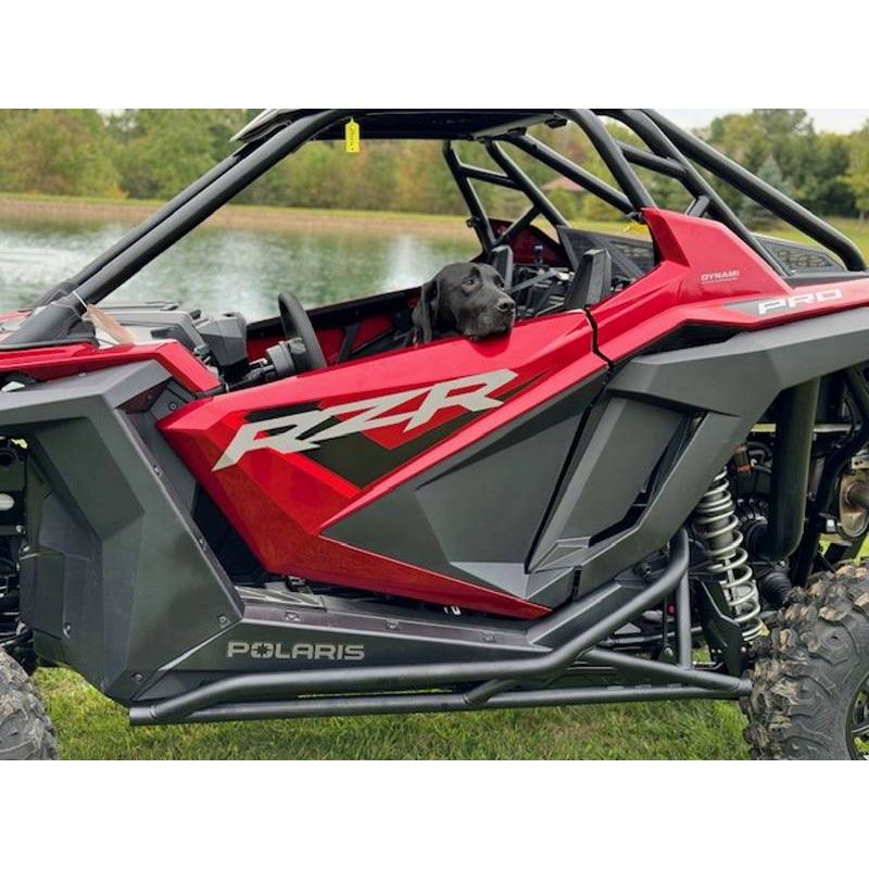 Polaris RZR Pro XP / Turbo R (2-Seat) Rocker Knockers with Tree Kicker Nerf Bars | Extreme Metal Products