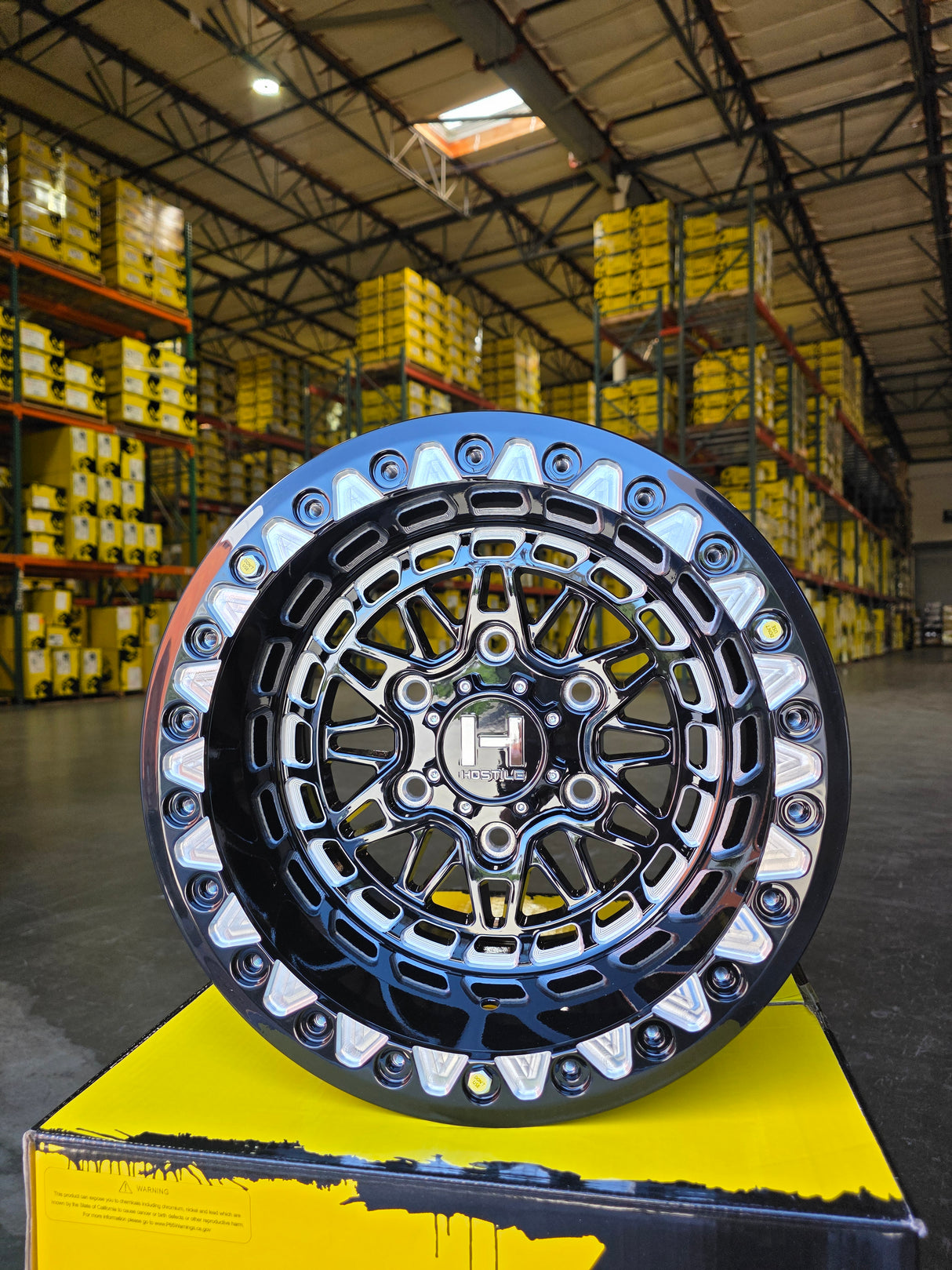 H350 Hostile Apex Gloss Black & Milled UTV BEADLOCK Wheel 6x5.5