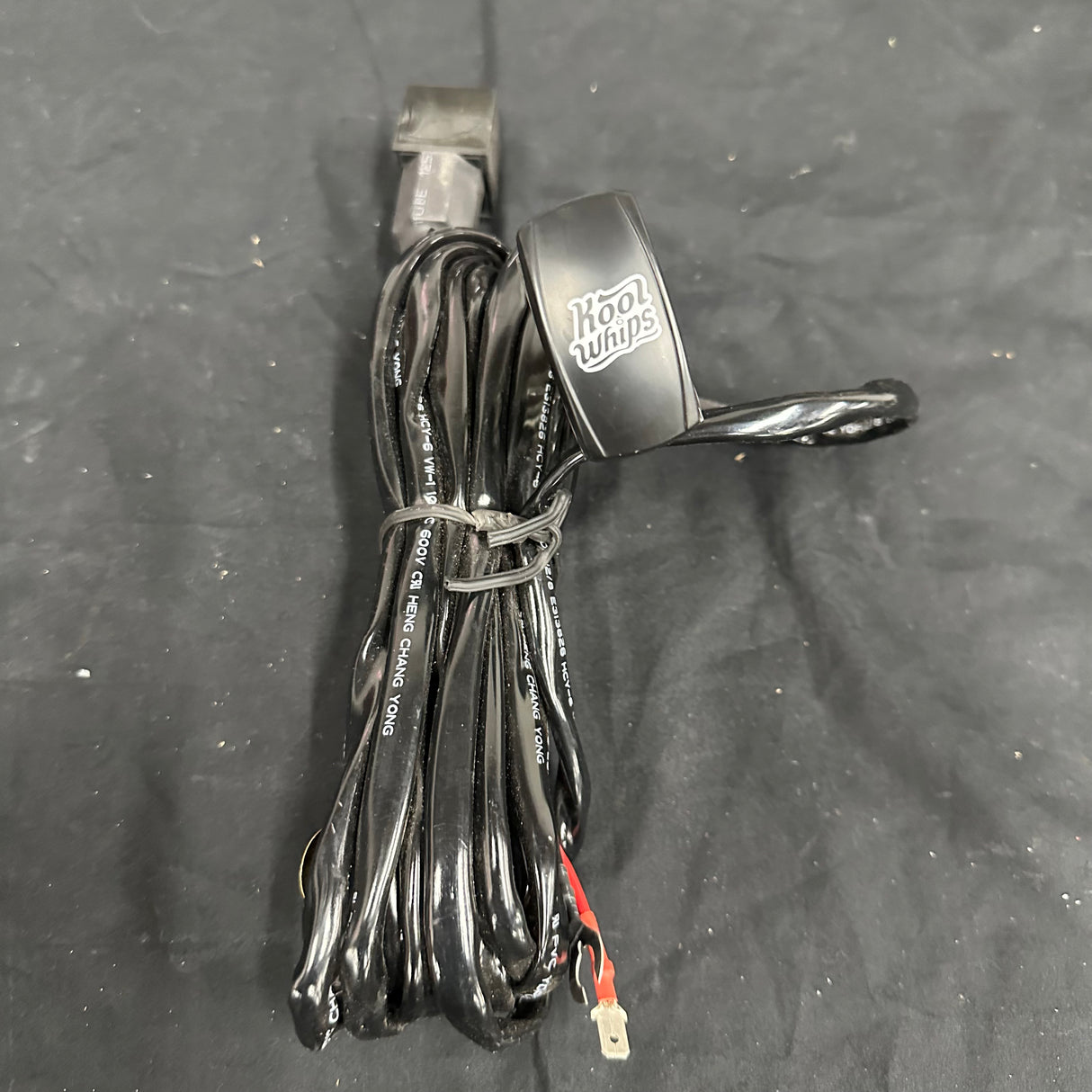 LED Whip wiring harness with rocker switch (Kool Whip)