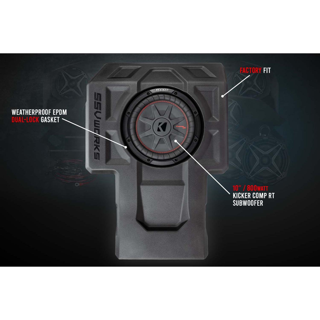 Kawasaki KRX 10" Subwoofer Enclosure | SSV Works