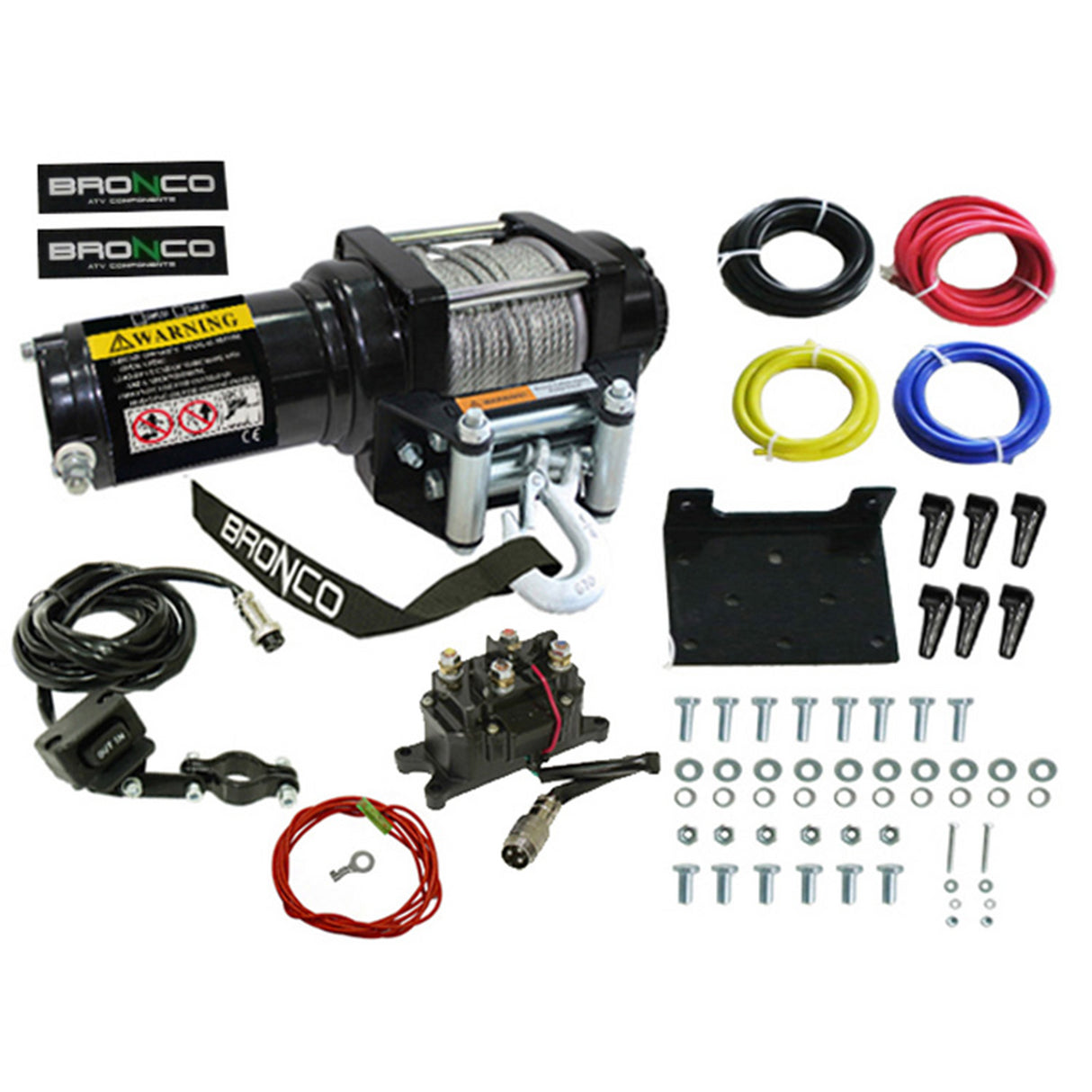 BRONCO 3500 LB WINCH STEEL CABLE