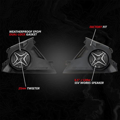 Can Am Maverick R Front Dash 6.5" Speaker Panels | SSV Works