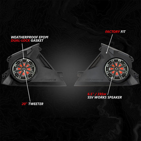 Can Am Maverick R Phase-6 K-Spec 1650watt 6-Speaker System with 8" Horns | SSV Works