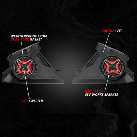 Can Am Maverick R Phase-4 V-Spec 1650watt 5-Speaker System | SSV Works