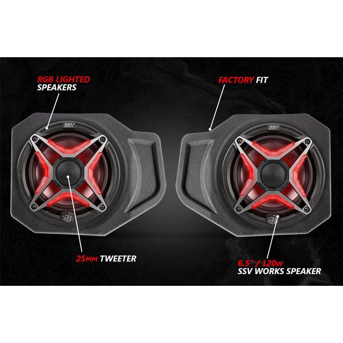 Polaris Ranger XP 1000 Ride Command Lighted 5-Speaker System | SSV Works