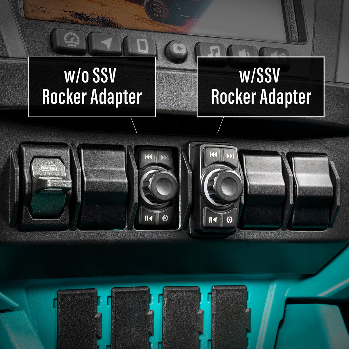 2025-UP Polaris® RZR Pro Series Snap-In Rocker-Switch Carling Adapter - 6pk