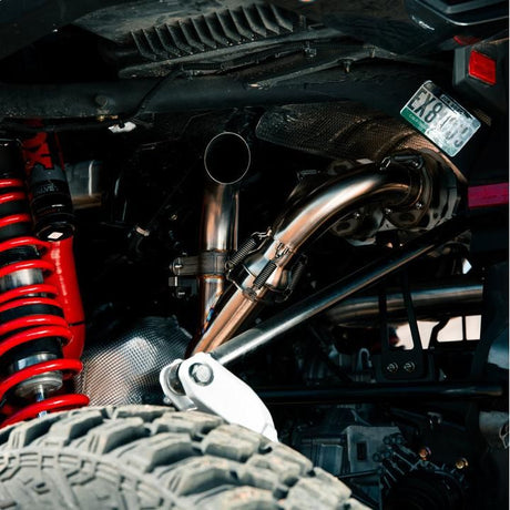 Can Am Maverick R Sidepiece Valved Head Pipe | Trinity Racing
