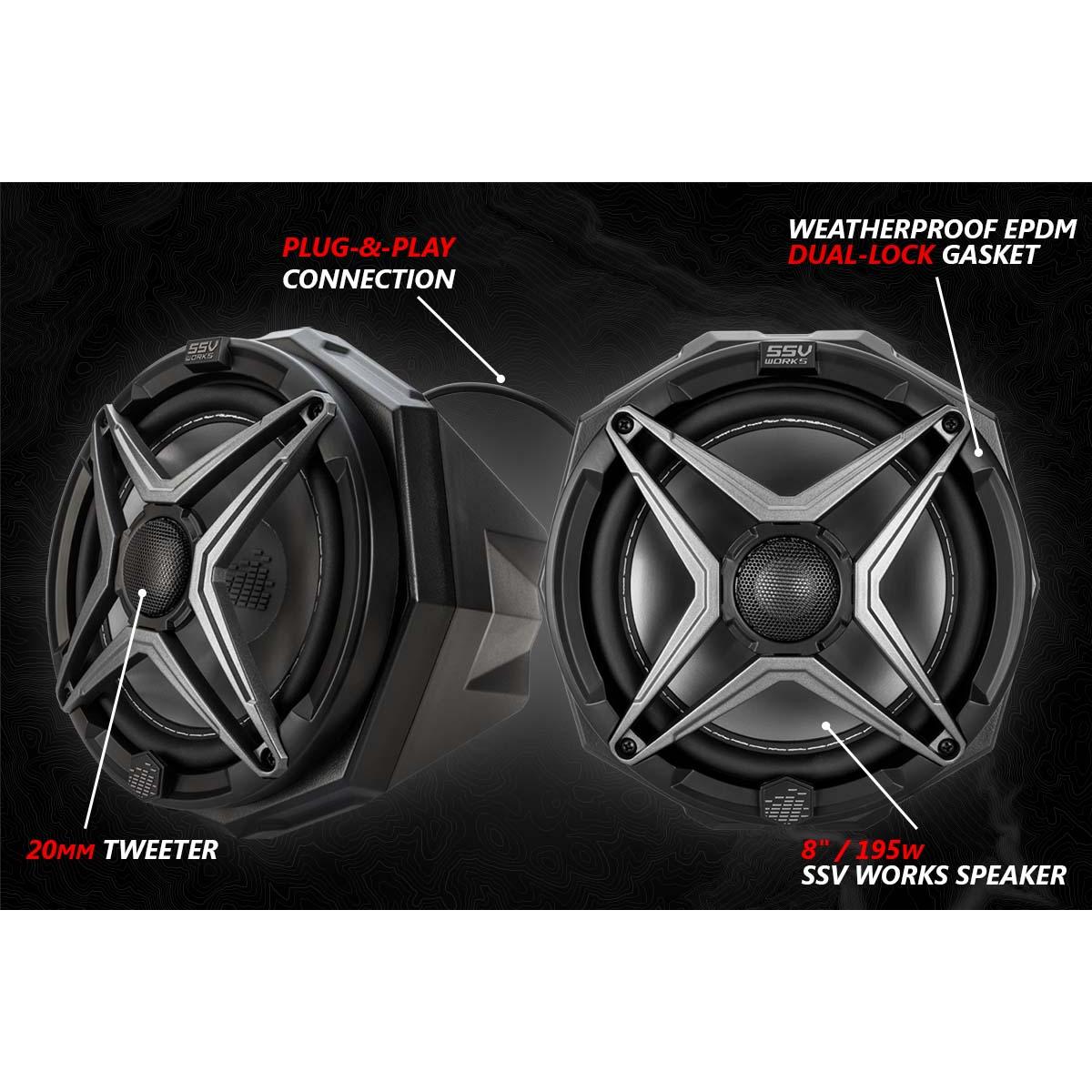 Kawasaki KRX Phase X 5 Speaker Audio Kit | SSV Works