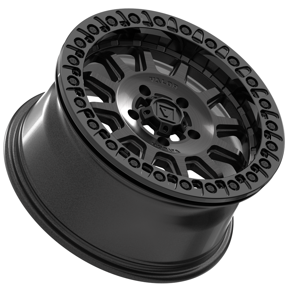 V09 Beadlock Wheel (Brushed Charcoal) | Valor Offroad