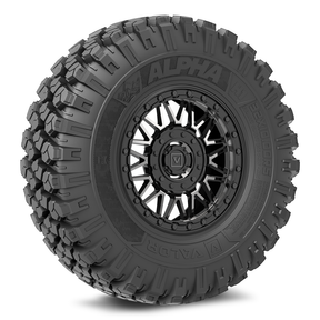 Alpha V08 (Dark Tint) Wheel & Tire Package | Valor Offroad