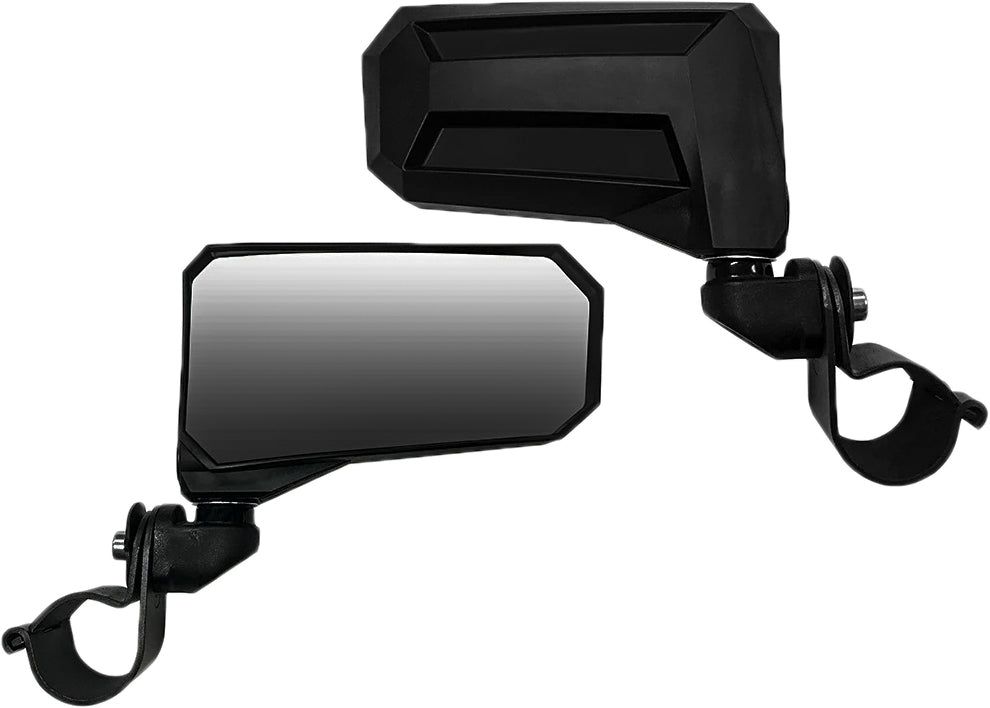 SPIKE Side Mirrors 1.825 - 2.0 Inch Fitment with Adjustable Folding and Wide Viewing Surface
