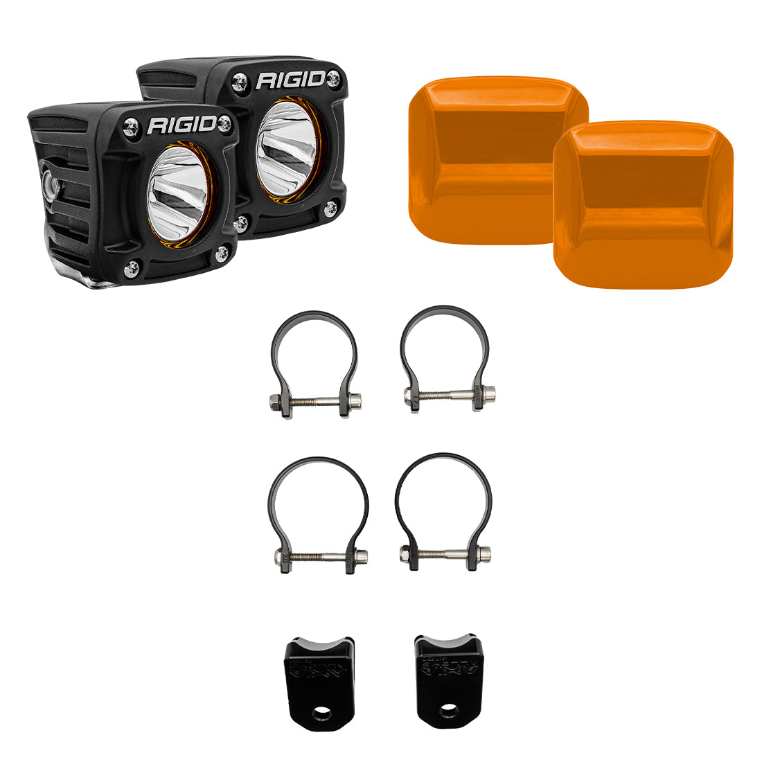 RIGID 41650 Side By Side Revolve A Pillar Light Kit with Amber Backlight for UTVs and ATVs