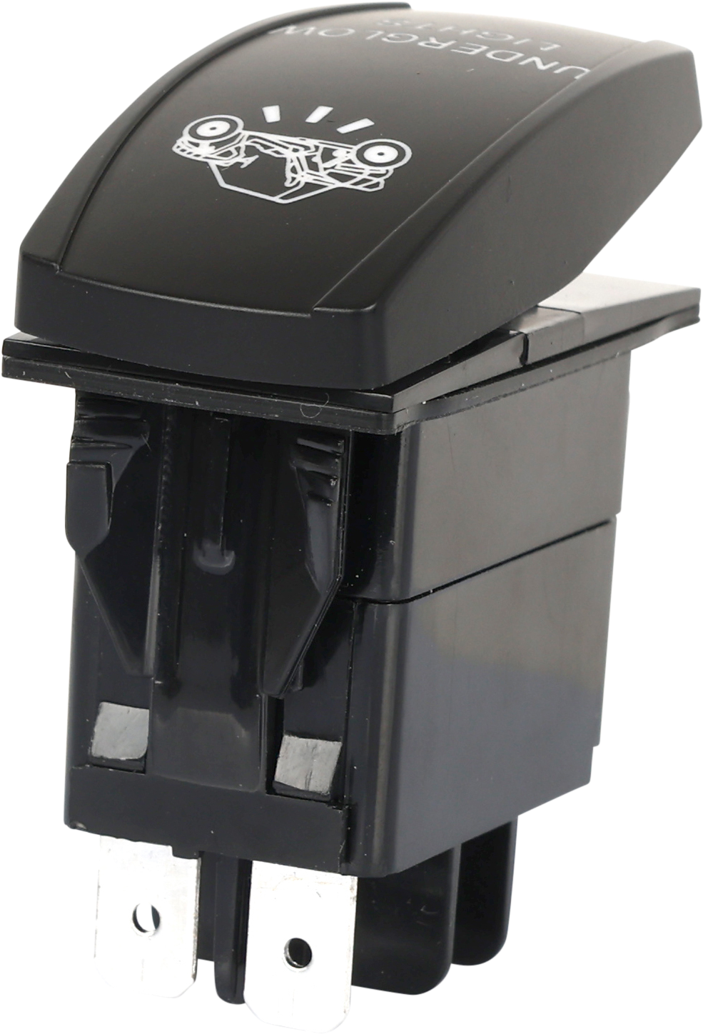 OPEN TRAIL SM106-024 UnderGlow Lighting LED Switch with Dual Amber Illumination for Jeep, Truck, SUV