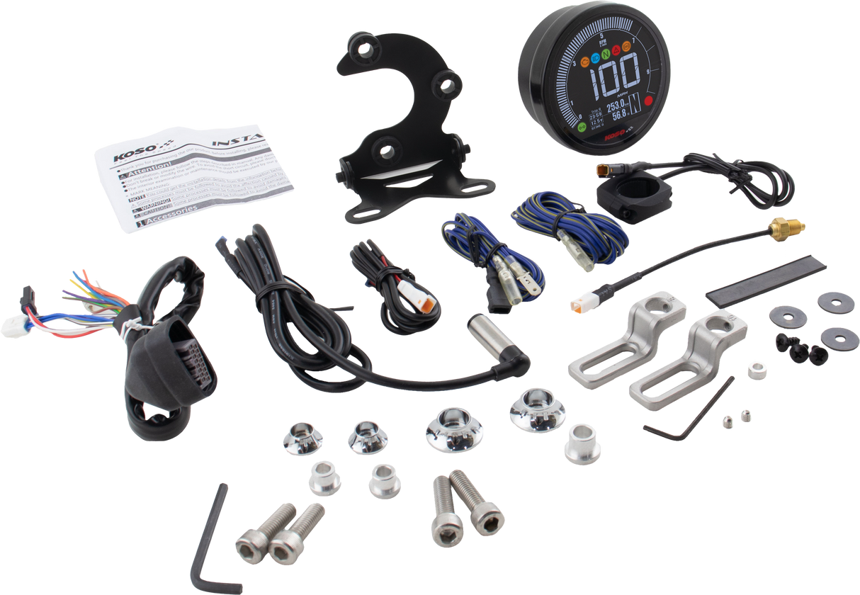 KOSO BA077300 DL 04 Speedometer Kit – Universal Fit for Motorcycles and ATV with Multi-Function Display