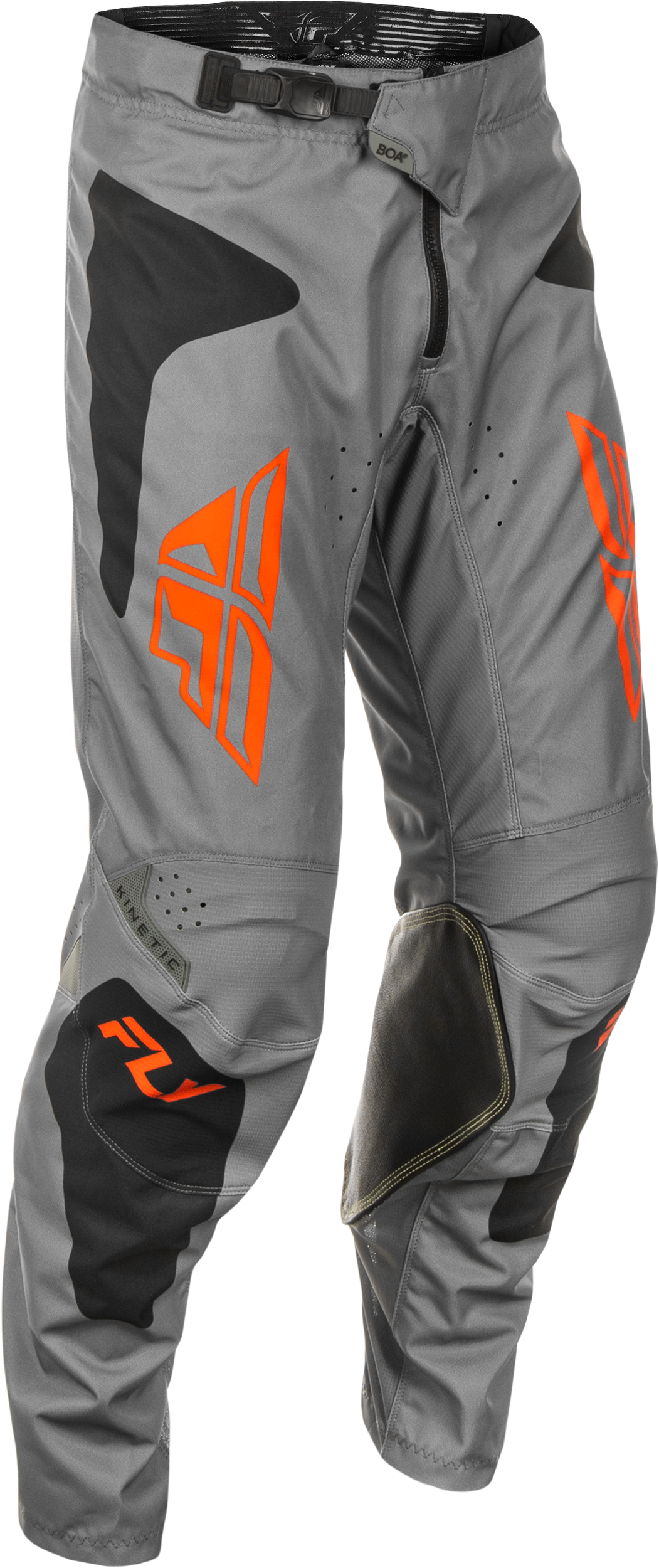 Fly Racing Kinetic Sym Offroad Riding Pants – US 28, Grey/Orange/Black, Designed for Comfort and Durability
