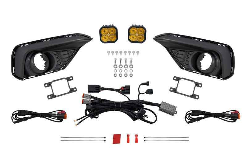 Diode Dynamics 2028 Ford Mustang EcoBoost SS3 Add-On Fog Lamp Kit Yellow Pro