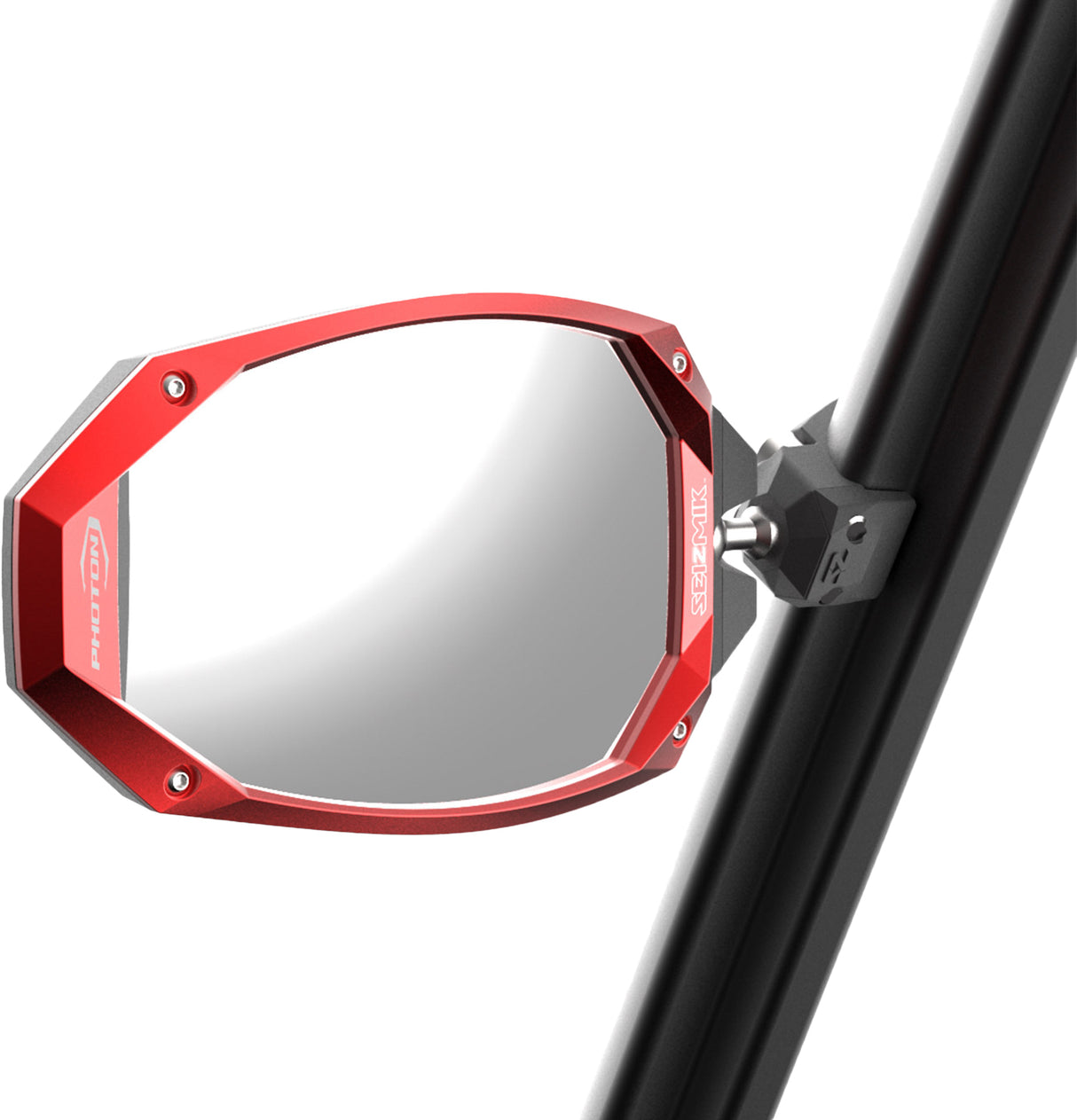 Seizmik Photon Side Mirror Bezel Red for Polaris Ranger and Ranger Crew