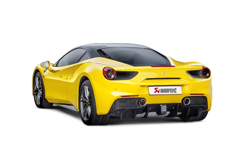 Akrapovic Slip-On Line Exhaust for Ferrari 488 GTB & Spider (Titanium with Carbon Tips) - Part MTP-FE488H