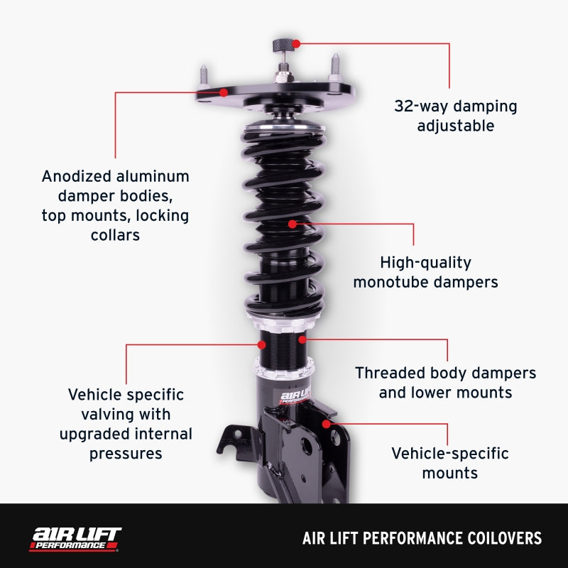 Air Lift Performance Coilover Kit for Infiniti Q50 2014-2024 by Air Lift Part Number 79011