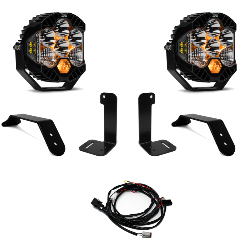 Baja Designs 2018+ Jeep JL/JT Dual LP6 Auxiliary Light Kit – Enhanced Off-Road Lighting