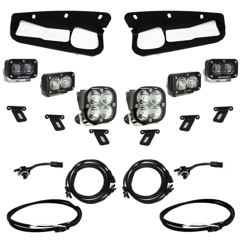Baja Designs Ford Bronco 2021-2022 S2 SAE Pro Fog Pocket Light Kit with Upfitter - Clear