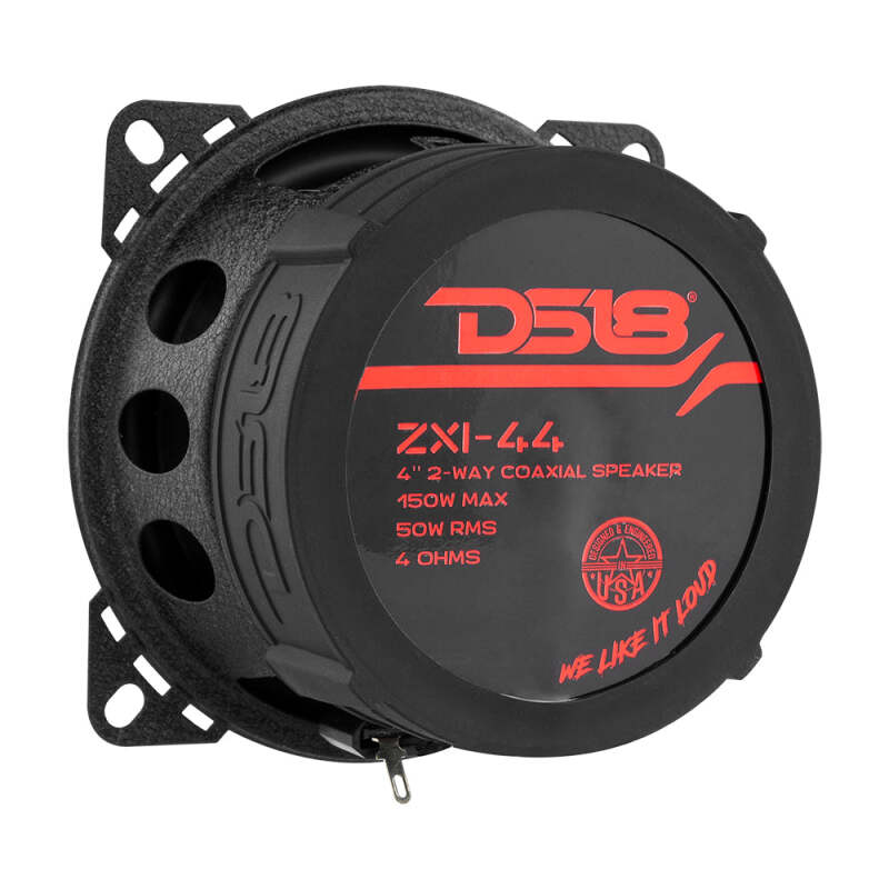 DS18 ZXI-44 4-Inch 50W RMS 2-Way Coaxial Car Speakers with Kevlar Cones for Automotive Applications