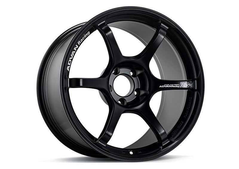 Advan RG-4 18x8.5 +44 Semi Gloss Black Wheel for Honda Civic, Toyota Camry, Mazda 6, Subaru Impreza, and More