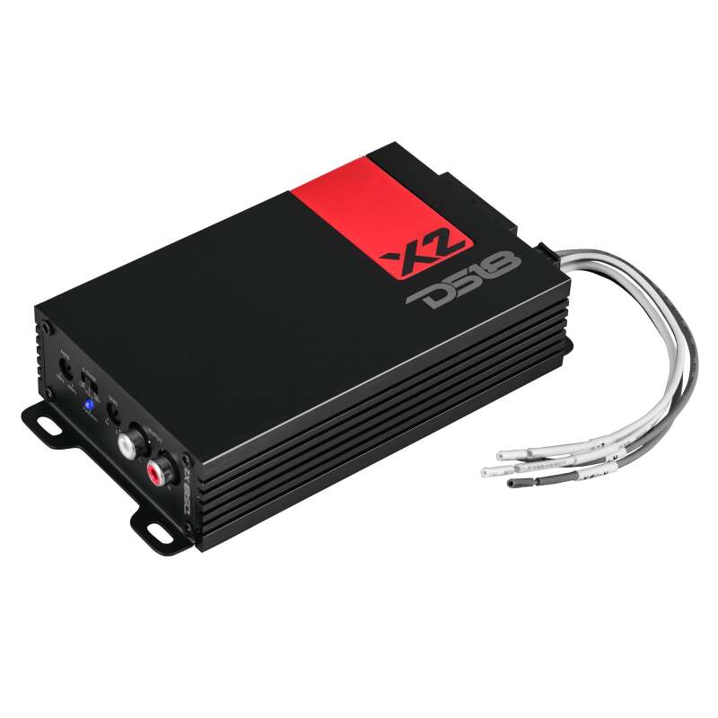 DS18 X2 2-Channel Ultra Compact Class D Amplifier for Car Audio - 380W RMS at 4 Ohms, 2x 230W at 2 Ohms, 2x 140W at 4 Ohms, Fits Most Vehicles