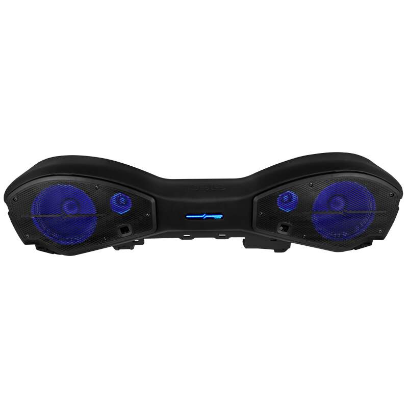 DS18 JL24-SBAR22/BKLD Overhead Soundbar for 2024+ Jeep Wrangler JL, JLU, and JT with 2x 8-inch Speakers, 2x 3.8-inch Tweeters, and LED Lighting