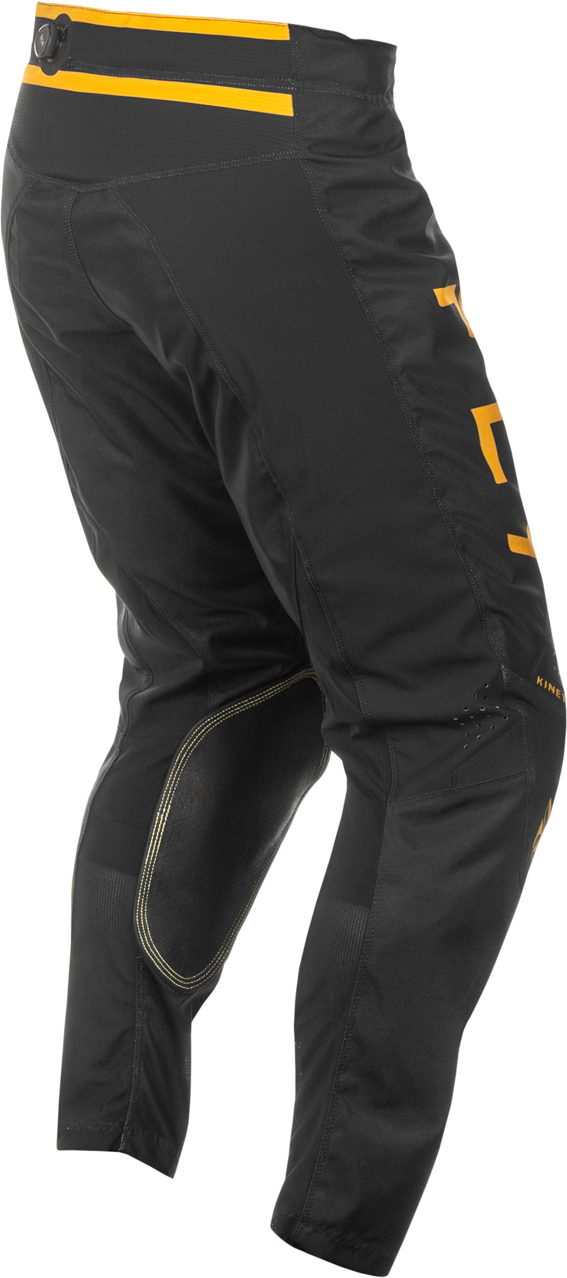 Fly Racing Kinetic Center Pants Black/Gold Size 28 – Motorcycle Riding Gear with Ventilation and Flexibility