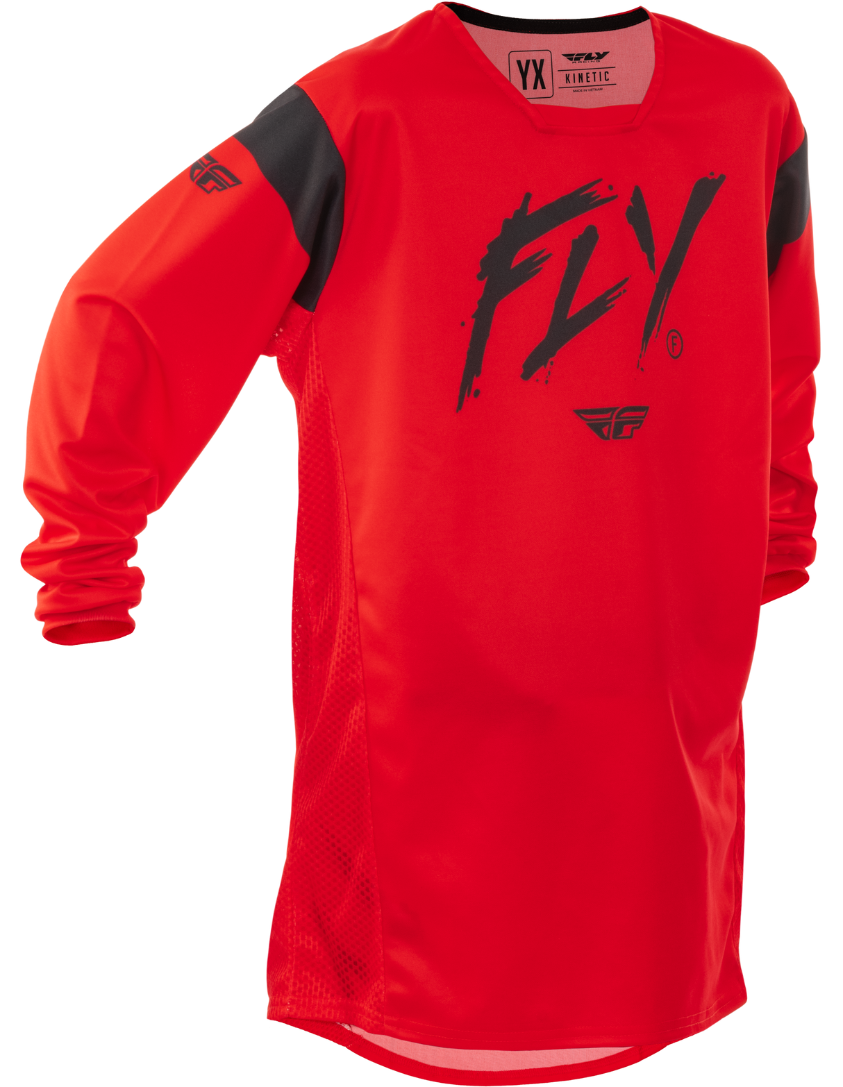 Fly Racing Youth Kinetic Stoke Jersey in Red/Black, YXL – Motorcycle and ATV Riding Apparel
