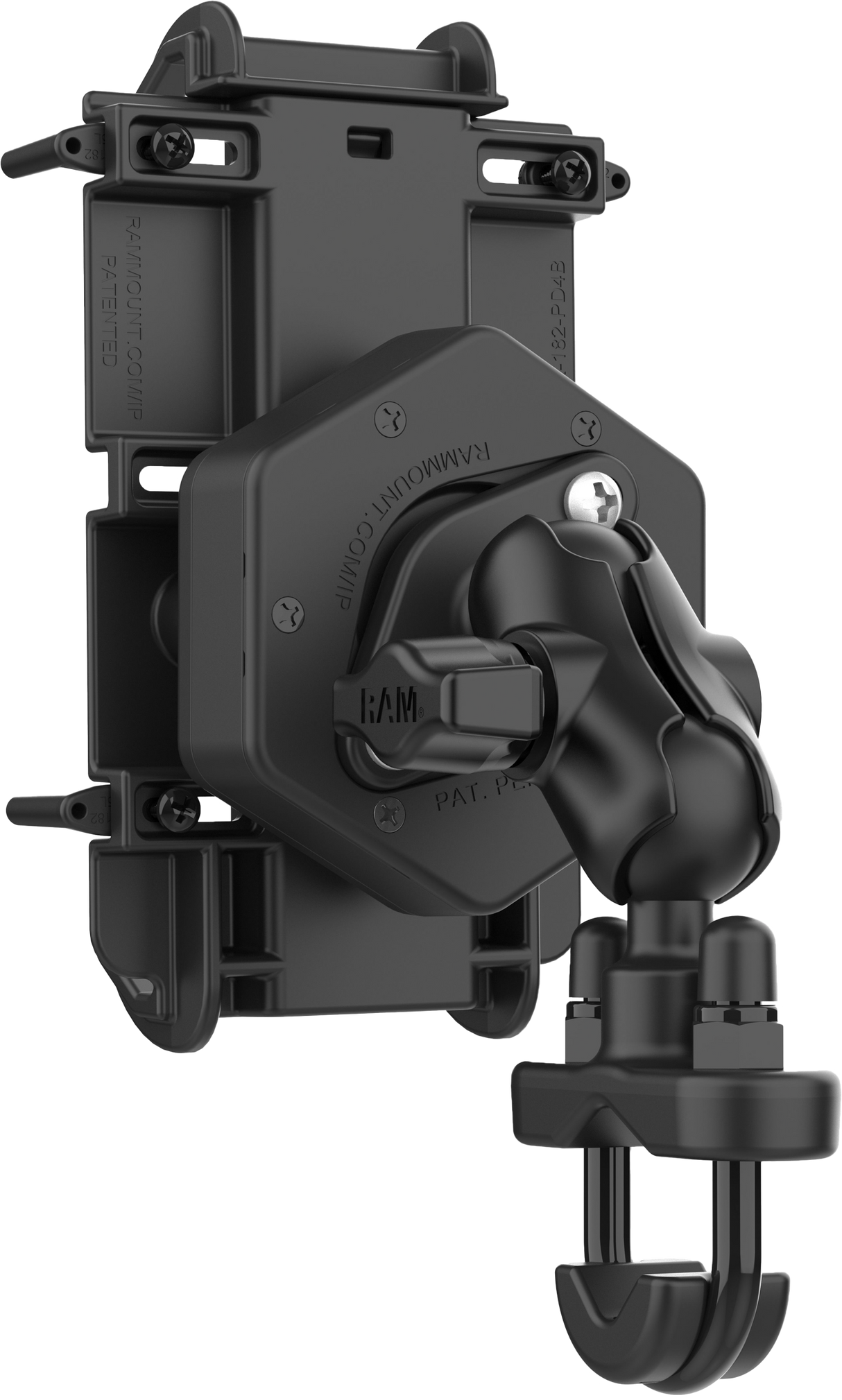 RAM Quick Grip XL Phone Mount with Vibe-Safe & U-Bolt Base for Select Vehicles