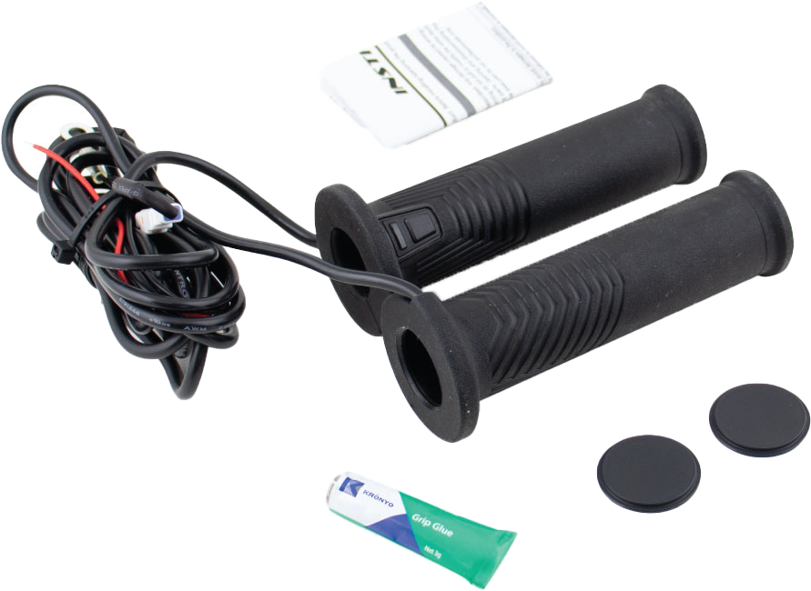 KOSO Artemis Heated Grips 7/8" to 1 inch (130mm) Pair with Temperature Control for Motorcycle and ATV