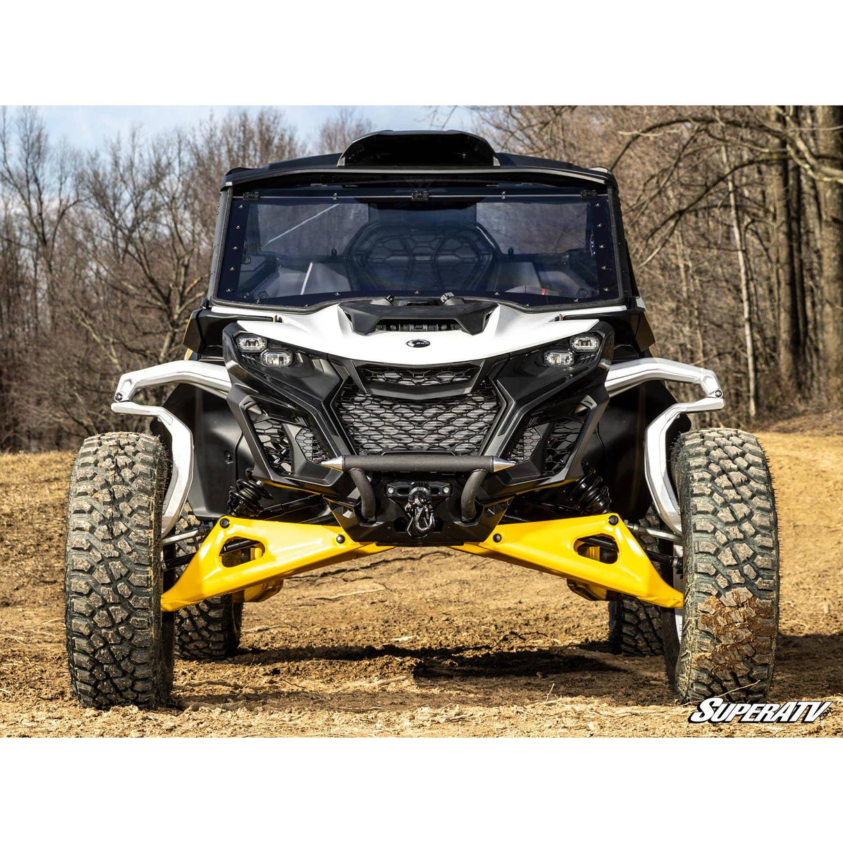 Can Am Maverick R MaxDrive Power Flip Windshield | SuperATV