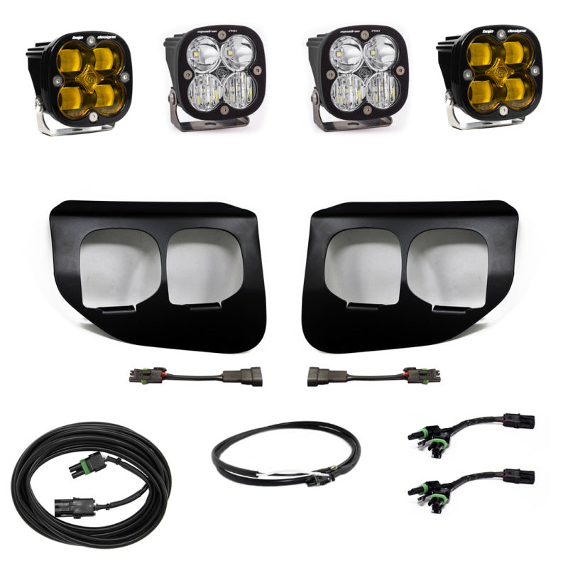 Baja Designs 2020+ Ford Super Duty Fog Lights FPK Amber SAE/Pro DC with Upfitter