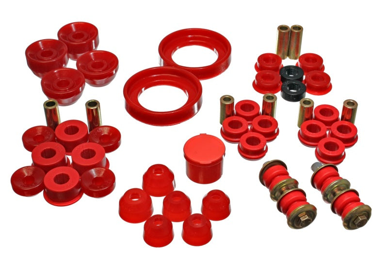 Energy Suspension Hyper-Flex Master Bushing Set for 1991-1993 Honda Accord & 1992-1993 Honda Odyssey – Red Polyurethane Performance Upgrade